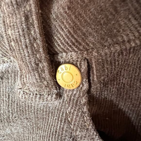 Cabi Pants Womens Size 12 Brownish Green Hi Low Crop Corduroy Cotton Blend - Picture 11 of 16